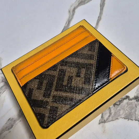 Fendi Diagonal Card Holder Wallet