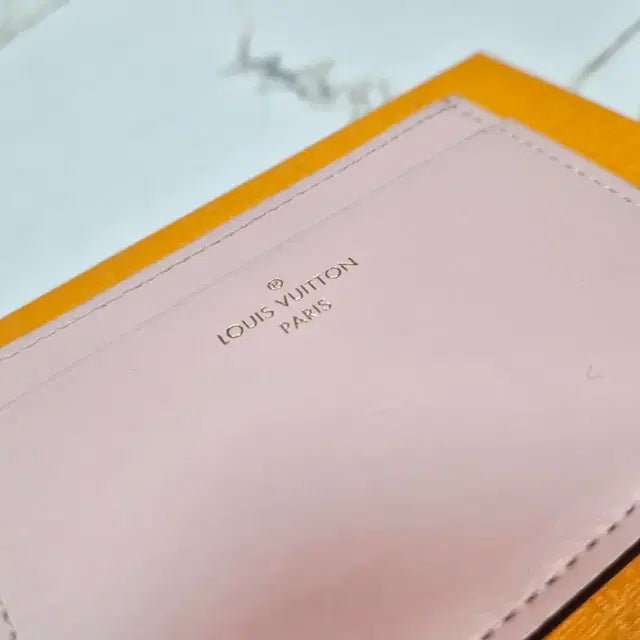 Louis Vuitton Pink Leather Card Holder Wallet