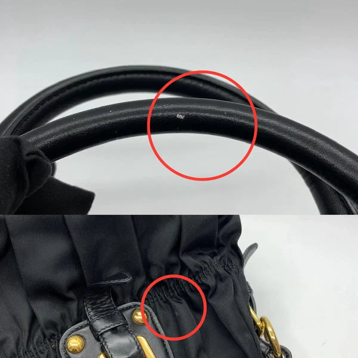 PRADA Gaufre Tote Shoulder Bag in Black