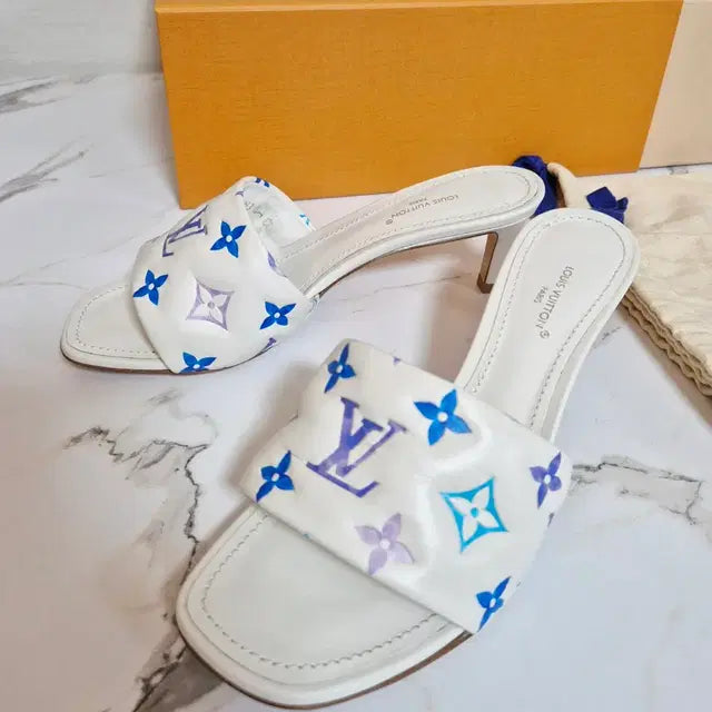 Louis Vuitton Revival Quilted Leather Mule Sandals, Size 36