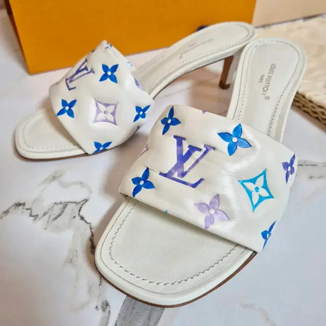 Louis Vuitton Revival Quilted Leather Mule Sandals, Size 36