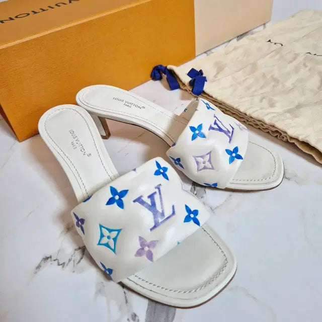 Louis Vuitton Revival Quilted Leather Mule Sandals, Size 36