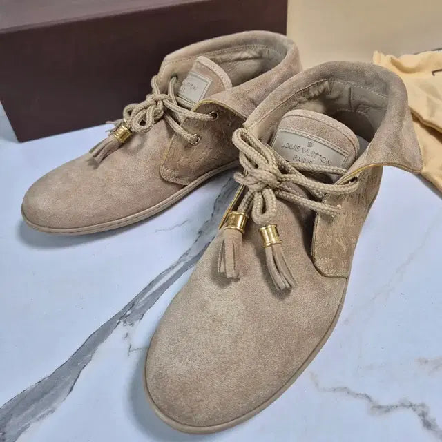 Louis Vuitton Monogram Suede Boots, Size 34.5