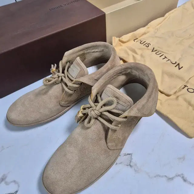 Louis Vuitton Monogram Suede Boots, Size 34.5