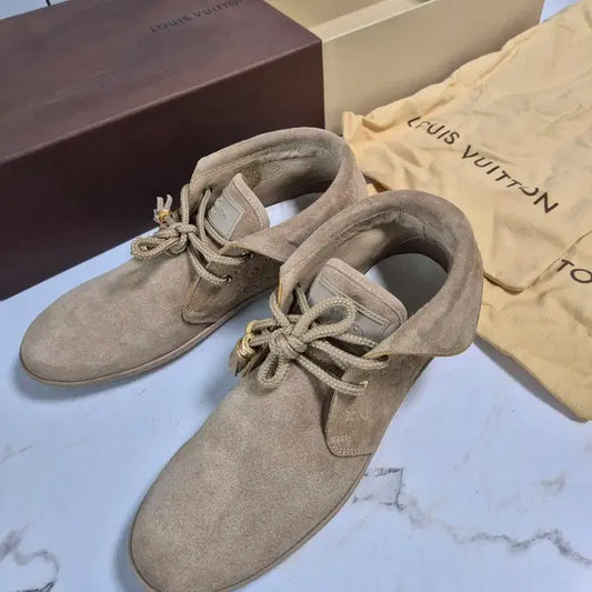 Louis Vuitton Monogram Suede Boots, Size 34.5
