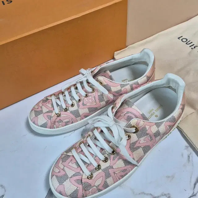 Louis Vuitton Azur Tahitienne Limited Edition Sneakers, Size 37.5