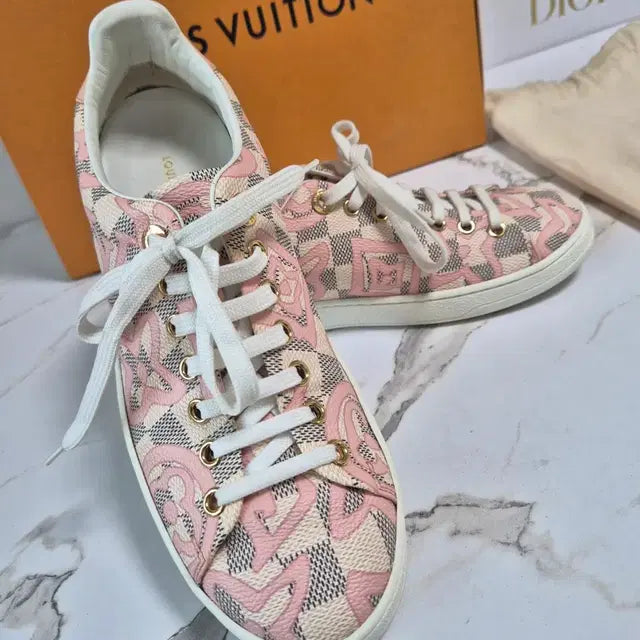 Louis Vuitton Azur Tahitienne Limited Edition Sneakers, Size 37.5