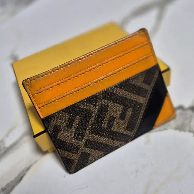 Fendi Diagonal Card Holder Wallet