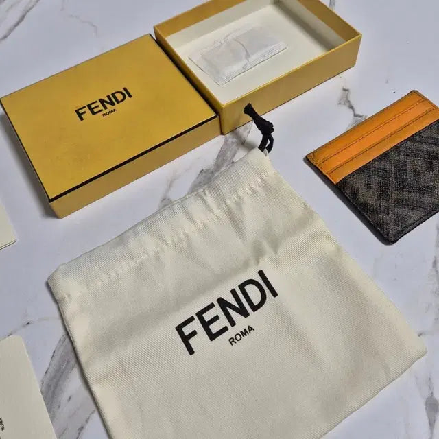 Fendi Diagonal Card Holder Wallet