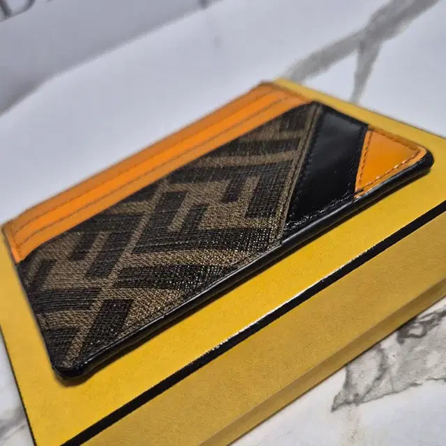 Fendi Diagonal Card Holder Wallet