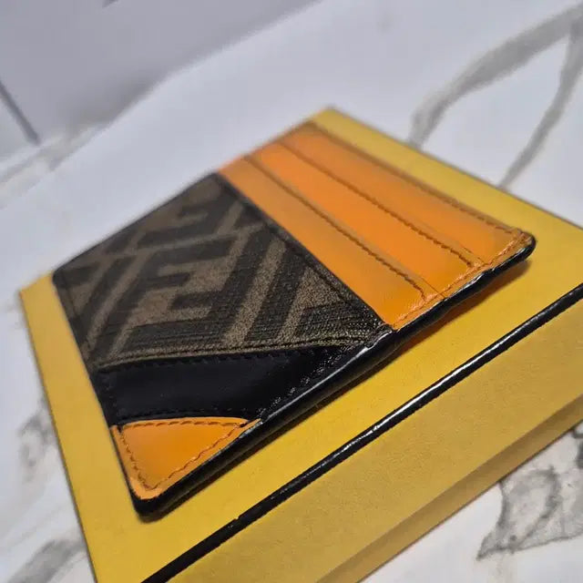 Fendi Diagonal Card Holder Wallet