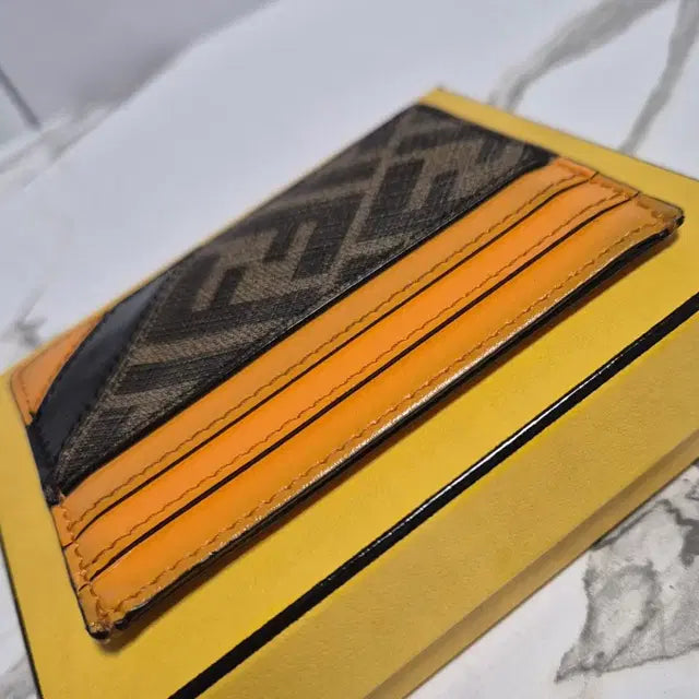 Fendi Diagonal Card Holder Wallet