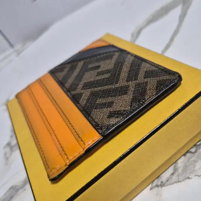 Fendi Diagonal Card Holder Wallet