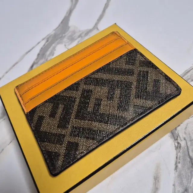 Fendi Diagonal Card Holder Wallet
