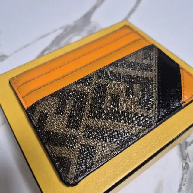 Fendi Diagonal Card Holder Wallet