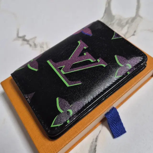 Louis Vuitton Pocket Organizer Black Borealis Card Holder