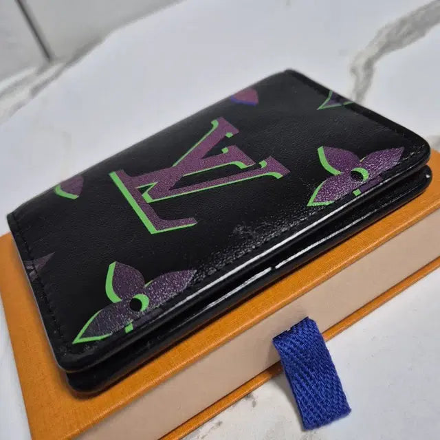 Louis Vuitton Pocket Organizer Black Borealis Card Holder