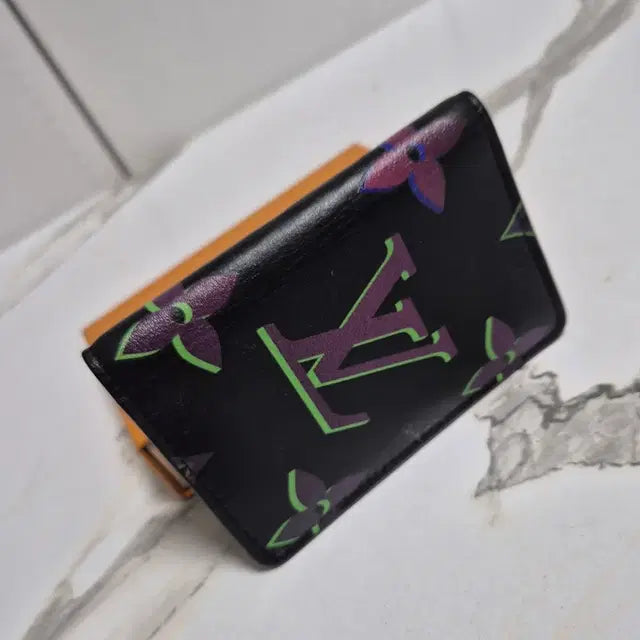 Louis Vuitton Pocket Organizer Black Borealis Card Holder
