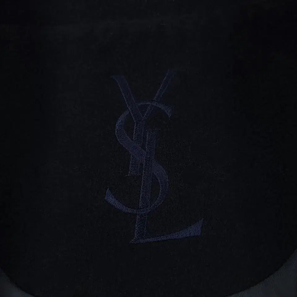 YSL Saint Laurent Pour Homme 00s Deep Navy Grid Windowpane Wool Blue
