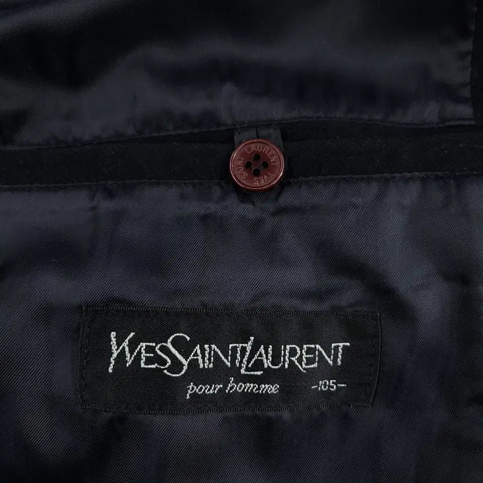 YSL Saint Laurent Pour Homme 00s Deep Navy Grid Windowpane Wool Blue