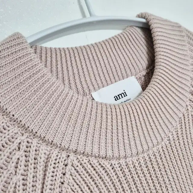 AMI Logo Patch Wool Blend Women’s Knit Sweater, Size S
