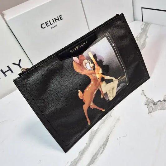 Givenchy Antigona Bambi Print Clutch Bag / Pouch