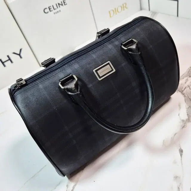 Burberry Tonal Check Boston Bag