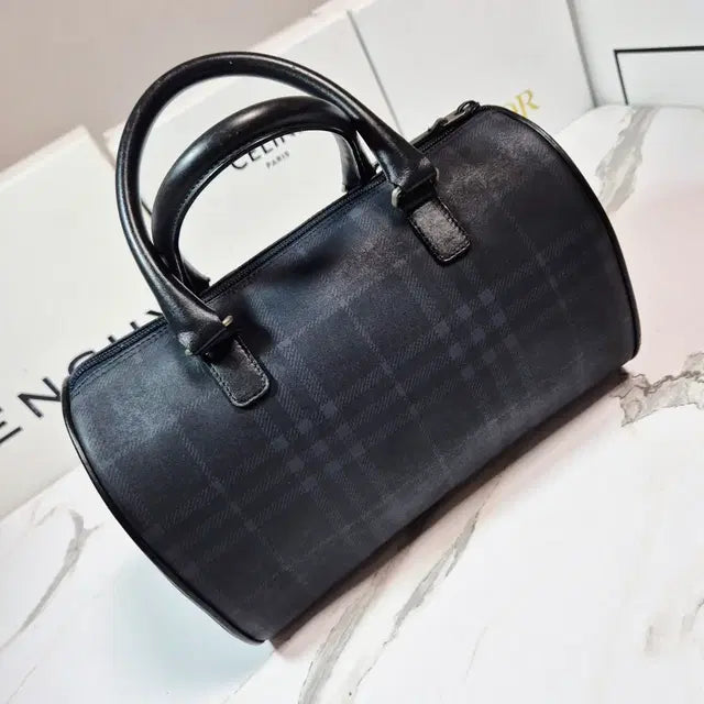 Burberry Tonal Check Boston Bag