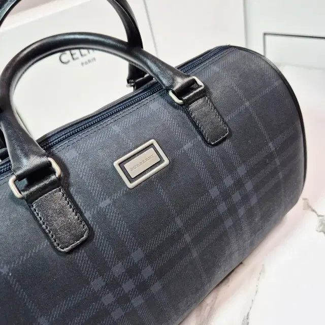 Burberry Tonal Check Boston Bag
