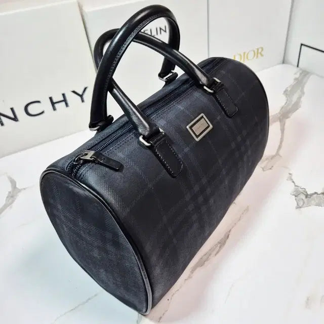 Burberry Tonal Check Boston Bag