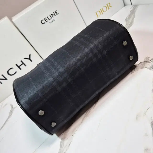 Burberry Tonal Check Boston Bag