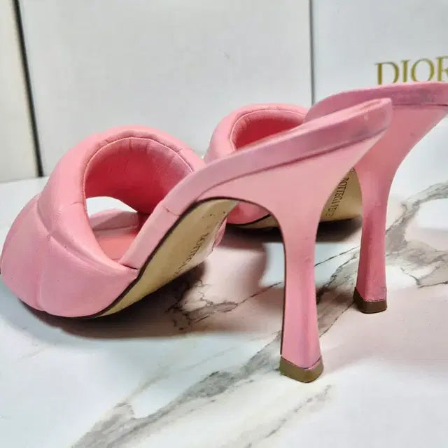 Bottega Veneta Lido Pink Quilted Mule Sandals, Size 37