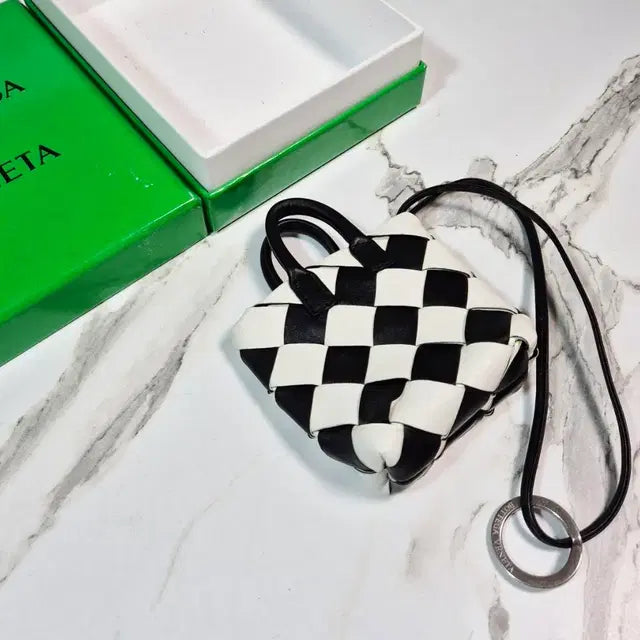 Bottega Veneta Intrecciato Leather Keyring Bag Charm Keychain
