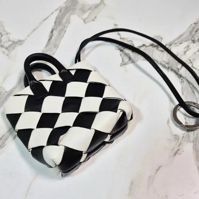 Bottega Veneta Intrecciato Leather Keyring Bag Charm Keychain