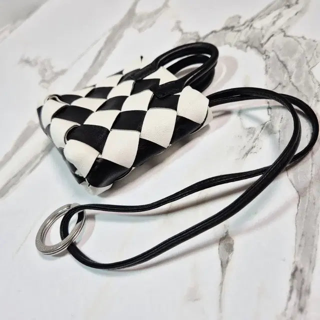 Bottega Veneta Intrecciato Leather Keyring Bag Charm Keychain