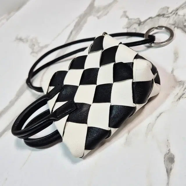 Bottega Veneta Intrecciato Leather Keyring Bag Charm Keychain