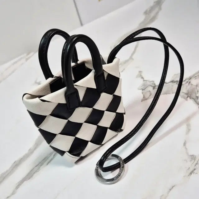 Bottega Veneta Intrecciato Leather Keyring Bag Charm Keychain