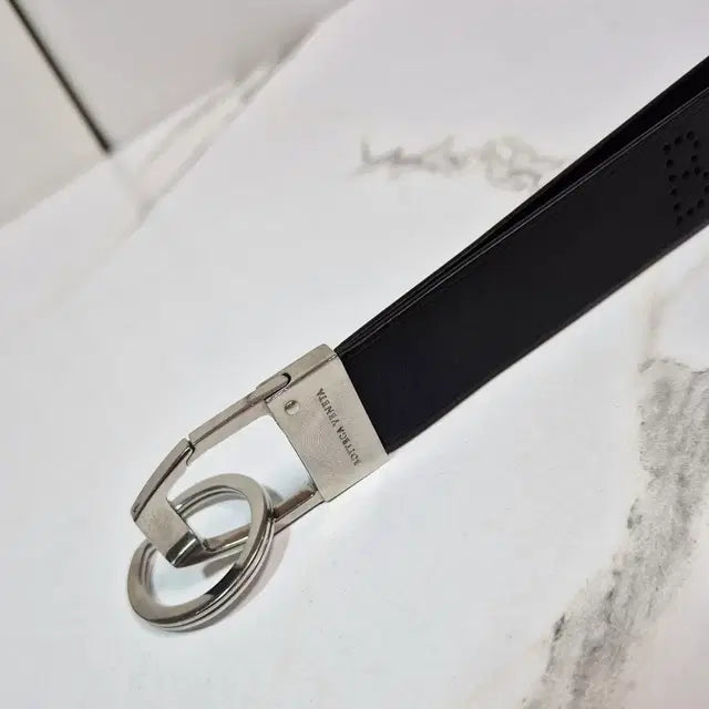 Bottega Veneta Perforated Logo Leather Keyring Key Holder