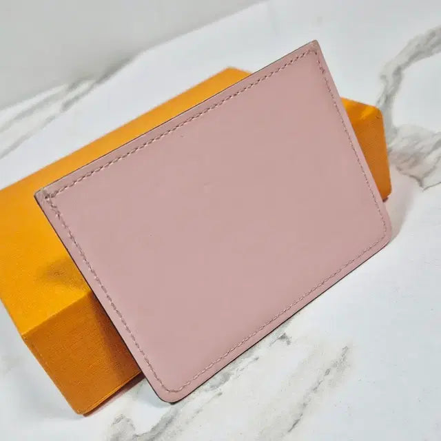 Louis Vuitton Pink Leather Card Holder Wallet