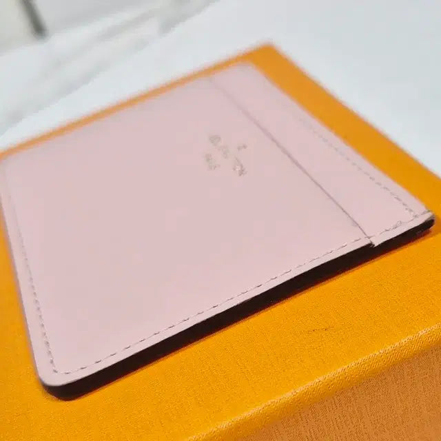 Louis Vuitton Pink Leather Card Holder Wallet