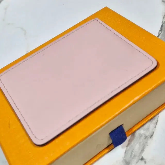 Louis Vuitton Pink Leather Card Holder Wallet