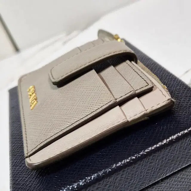 Prada Saffiano Zip Card Holder