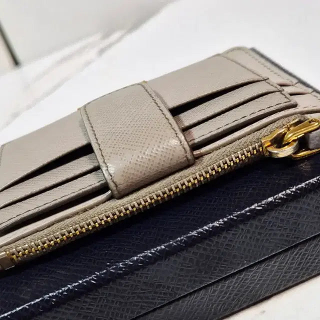 Prada Saffiano Zip Card Holder