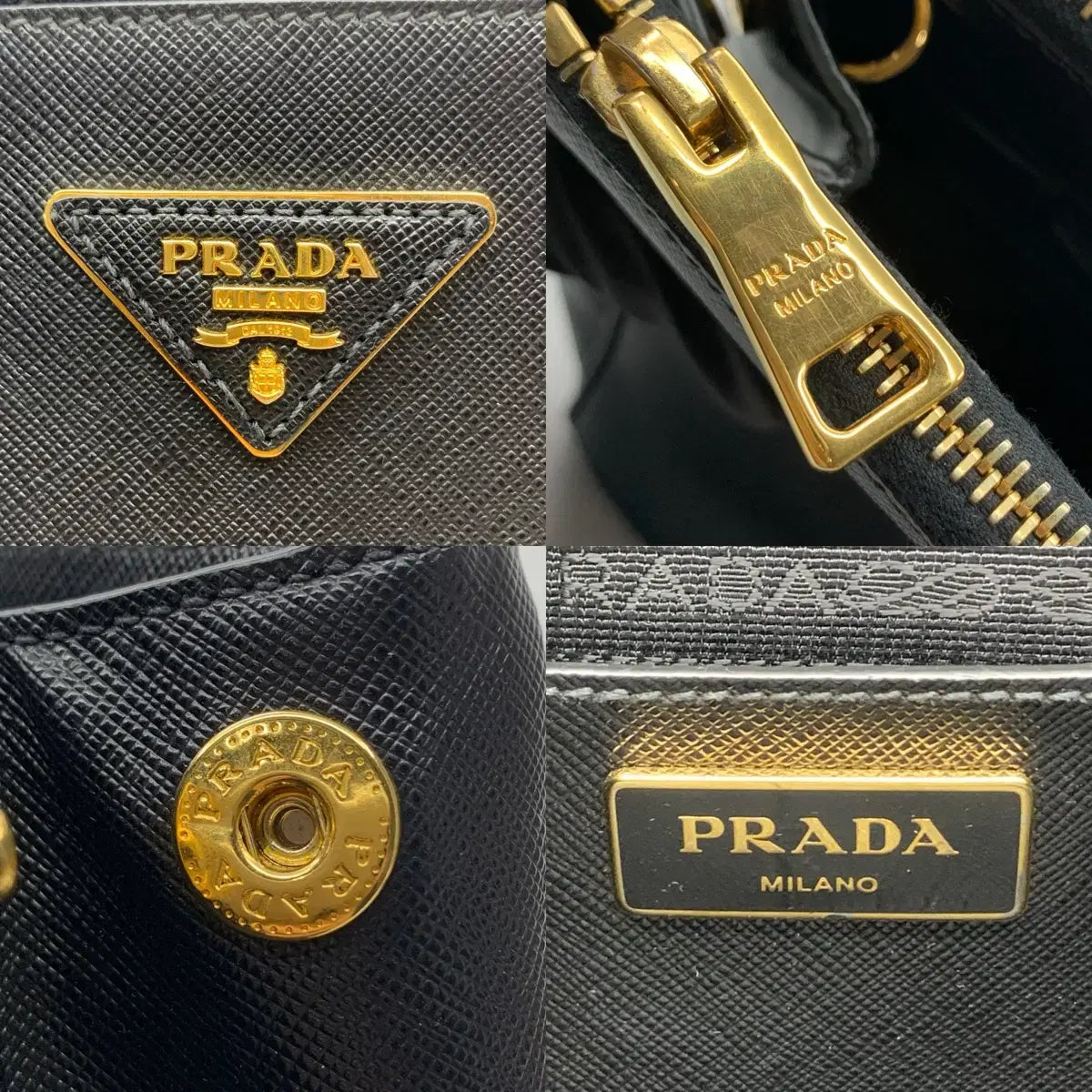 PRADA Saffiano Lux 2-Way Tote Bag BN2274 in Black