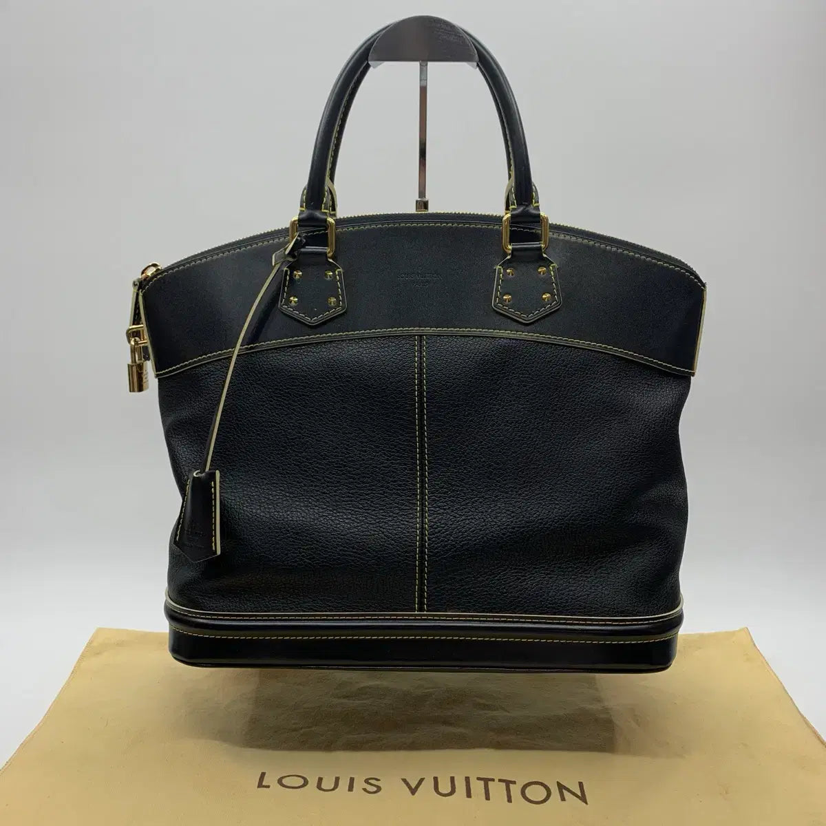Louis Vuitton Suhali Lockit MM Tote Bag M91875 in Black