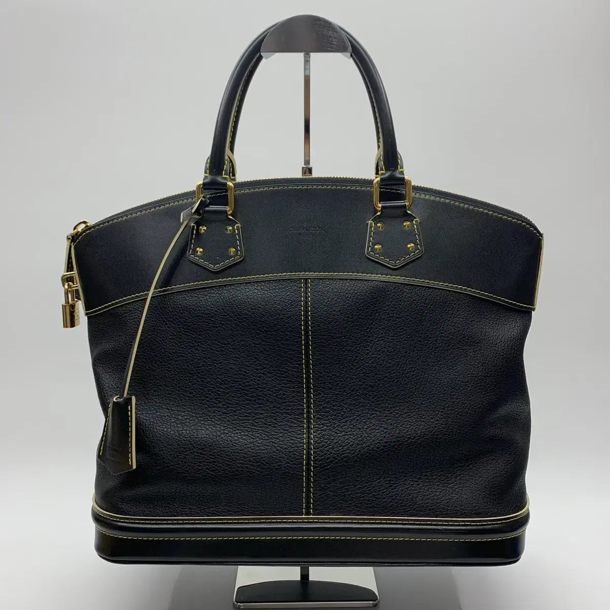 Louis Vuitton Suhali Lockit MM Tote Bag M91875 in Black
