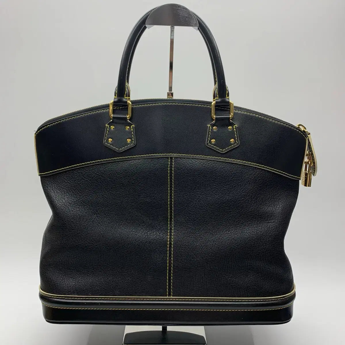 Louis Vuitton Suhali Lockit MM Tote Bag M91875 in Black