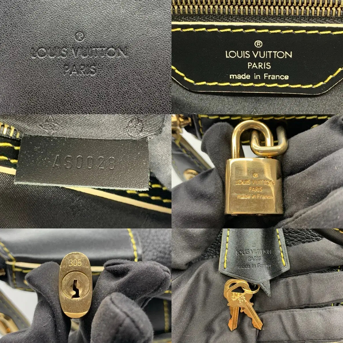Louis Vuitton Suhali Lockit MM Tote Bag M91875 in Black