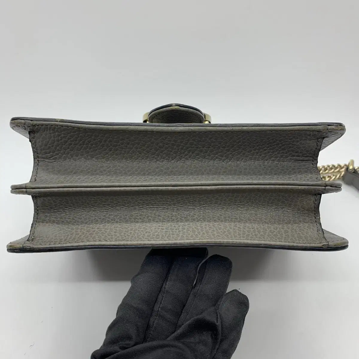GUCCI Interlocking G Chain Small Shoulder Bag 510304 in Gray