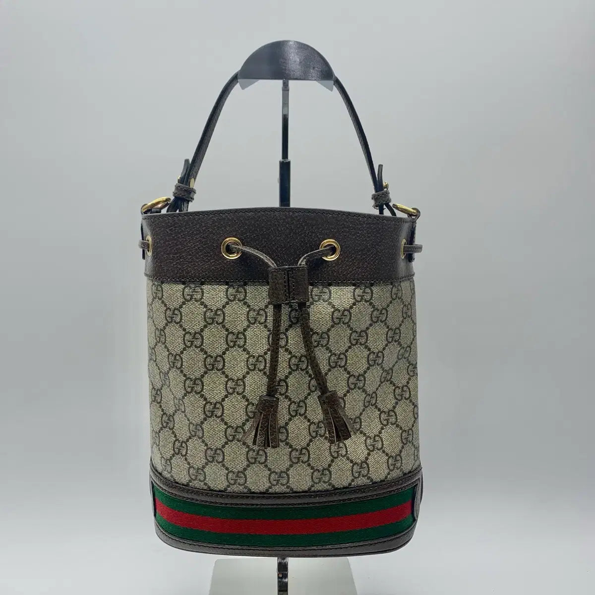GUCCI Ophidia Small 2-Way Bucket Bag 550621 in Brown